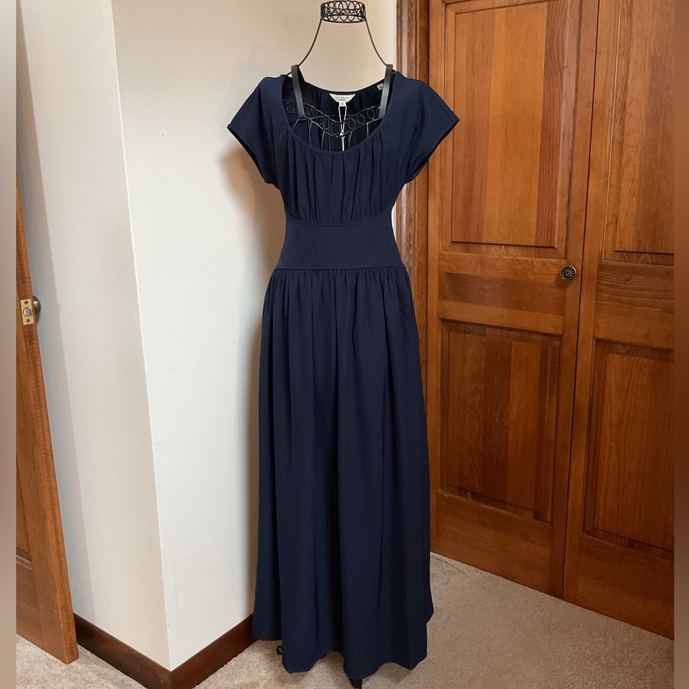 Max Studio Dark Blue Maxi Dress, XS